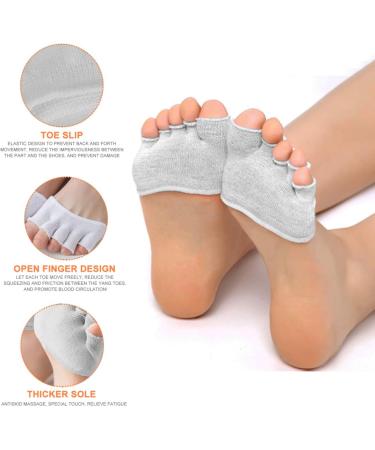 Exceart Couples Invisible Sports Yoga Socks - Open Toe Non-Wound Pilates & Ballet Dance Protection - White - Buy Online on GoSupps.com