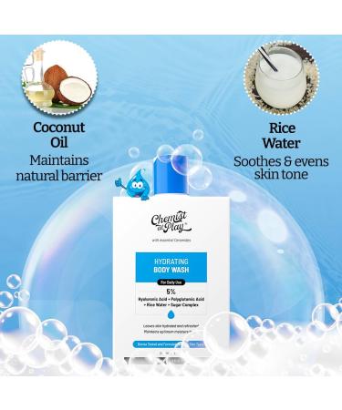 Chemist at Play Hydrating Body Wash | With 5% Hyaluronic Acid Bodywash for Intense Hydration | Reduces Flakes & Itchiness | For Dry Skin | Polyglutamic Acid & Hyaluronic Acid | For Women & Men | 236ml - Buy Online on GoSupps.com