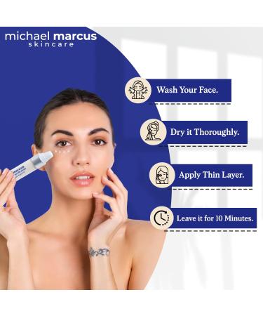 Micheal Marcus Hydromarine Eye Lift Serum - Reduce Wrinkles & Puffiness Brighten Dark Circles - 30ml Under Eye Serum for Improved Skin Elasticity & Texture - Buy Online on GoSupps.com