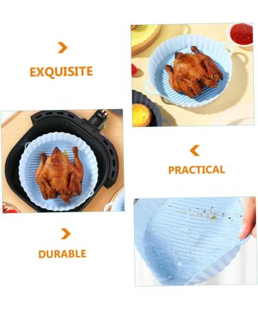 Alipis 3pcs Air Fryer Pad Oven Air Fryer Silicone Liners Round Silicone Pot for Air Fryer Washable Basket Bluex3pcs 21X18.5X4CMx3pcs - Buy Online on GoSupps.com