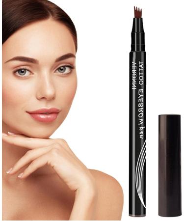 4 Points Eyebrow | Liquid 3D Eyebrow Makeup cil - Texture Slim Lines Eyebrow Water cil for Dating Parties and Daily Use B: Dark Brown - Buy Online on GoSupps.com