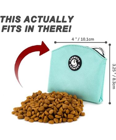 COOWONE Magnetic Dog Treat Bag - Blue Puppy Snack Carrier Holder with Clip | International Shipping Available - Buy Online on GoSupps.com