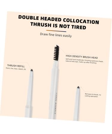 Healvian 6 Pcs Double-headed Waterproof Eyebrow Pencil Brow Pencil with Brush Makeup Tool Abs (shell) - Buy Online on GoSupps.com