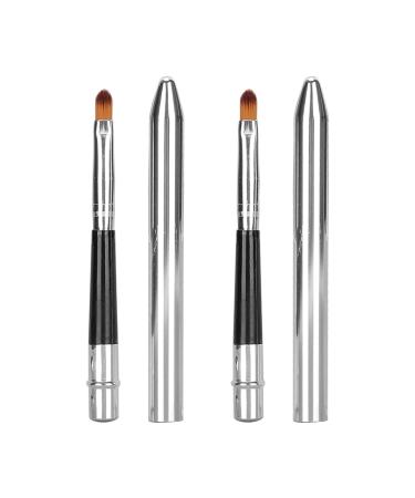 Brrnoo Lip Brush Set - 2pcs Retractable Lip Makeup Brushes for Contouring & Application | Cruelty-Free Vegan Portable Lipstick Tools - Buy Online on GoSupps.com