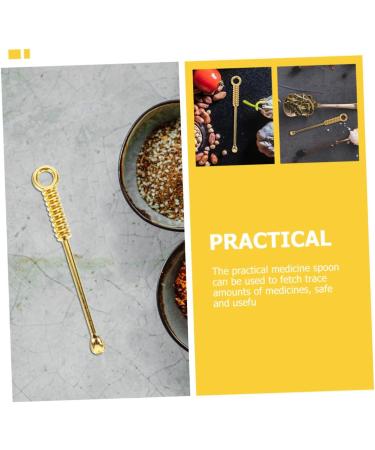 48 pcs Micro Home Power Hanging Teaspoons Scoop Mini Cleaner Screw Exquisite Vintage Keychain Tiny Metal Salt Steel Scoops Teaspoon Practical Delicate Gold Scooper Tableware Spoons (Color : Golden  - Buy Online on GoSupps.com