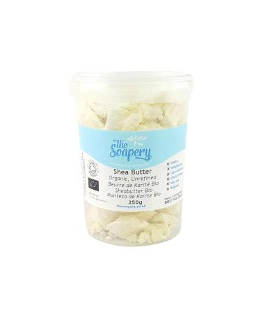 Shea butter 250g - Certified Organic Unrefined Raw Natural - 100% Pure 250 g (Pack of 1)