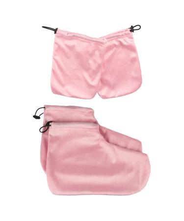 Gants en paraffine pour les mains Bottes de cire pour les pieds ouverture lastique respirantes chaudes et hydratantes pour gel cr me soins de la peau manucure sommeil