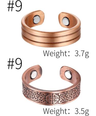 Buy BioMag Magnetic Copper Rings for Men & Women - Set of 3 Solid Pure Copper Thumb Rings - Perfect Gift Jewelry - Buy Online on GoSupps.com