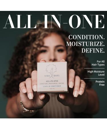 All-in-One Leave In Conditioner Bar for Curly Hair | Natural Vegan Solid Conditioner | Color Safe Sulfate & Paraben Free | Handmade in the USA - Blue Tansy Flower Scent - Buy Online on GoSupps.com