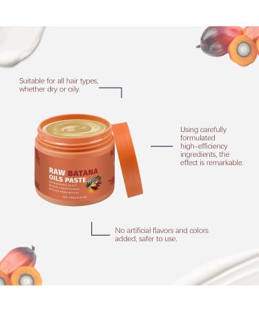 JIAOY Raw Batana Oil Paste Batana Oil for Hair Growth Prevents Hair Loss for Thicker Stronger and Healthier Hair with Shine Hair Mask for Dry Damaged Hair Nourishing 4PVS - Buy Online on GoSupps.com