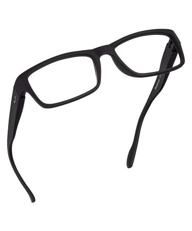 Readerest Blue Light Blocking Reading Glasses UV Protection Blue Light Glasses Men No Magnification Black 0.0 x