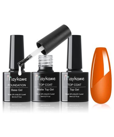 Maykawe Base Coat Top Coat Gel UV Set Shellac Base and Top Coat UV Nagellack 3 * 8ml no Wipe Base glossy and matte finish UV LED SOAK OFF Lower Lack Gelnail protective gel for nail studio - Buy Online on GoSupps.com