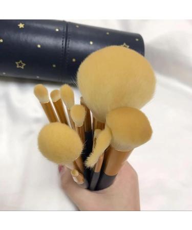 Soft Synthetic Makeup Brush Set (12pcs) - Professional Face & Eye Brushes for Powder Concealers Eyeshadows & Blush - Colorful Collection - Buy Online on GoSupps.com