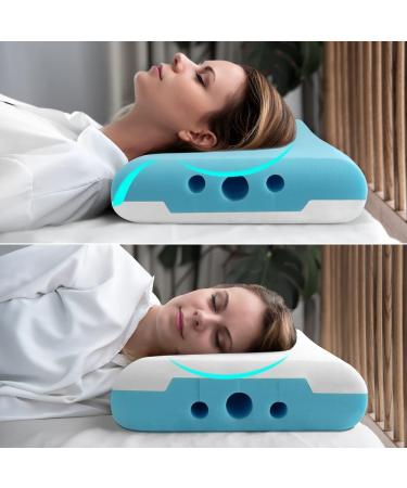 Newentor 2-Sided Memory Foam Pillow for Neck Pain Relief - CertiPUR-US Certified Large Cervical Pillow with Modal Fiber Pillowcase - Buy Online on GoSupps.com