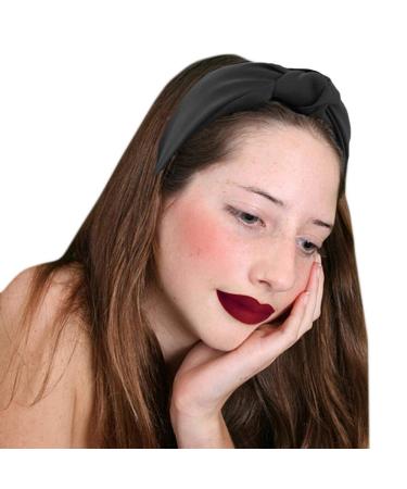 2PCS Bow Knotted Wide Headbands for Women - Elastic Yoga Hair Accessories - Black & Leopard - Buy Online on GoSupps.com