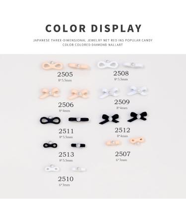 FEIlei 10Pcs 3D Bow Nail Art Decorations Bowknot Nail Accessories Nail Charms Nail Art - Buy Online on GoSupps.com