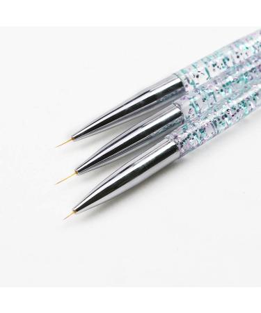 3 Pcs Nail Art Brush Set - Professional Drawing & Dotting Tools for Stunning Nail Designs - International Shipping Available - Buy Online on GoSupps.com