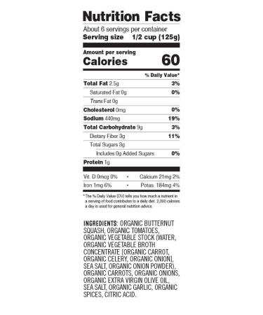 Sonoma Gourmet Organic Butternut Squash Pasta Sauce - Vegan, Non-GMO, Gluten-Free | USDA Organic, No Sugar Added | 25oz Jars (Pack of 2) - 1.56lb - Buy Online on GoSupps.com