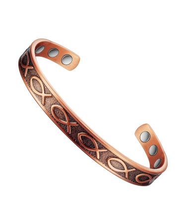 Magnetic therapy arthritis bracelet made of pure copper for men effectively relieves arthritis and carpal tunnel pain.Magnetic field therapy has a slight influence on lymphatic drainage (A) - Buy Online on GoSupps.com