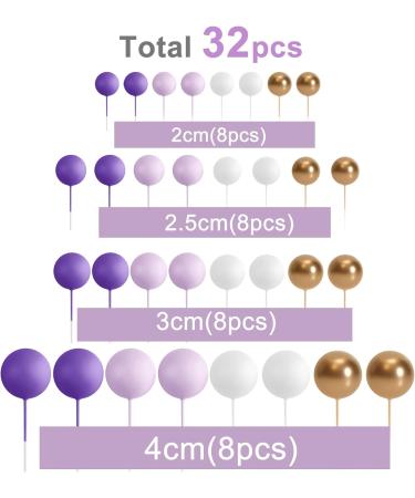 Astaron 32 Pieces Mini Balloon Cake Toppers - Purple & Gold Rabbit Decorations for Weddings Baby Showers & Birthdays - Buy Online on GoSupps.com