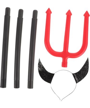 LIFKOME 2 Sets Devil's Horn Buckle Devil Tridents Prop Demon Costume Accessories Kit Devil Accessories for Halloween Costumes Make up Hair Headbands Pitch Fork Devil Costume Plastic - Buy Online on GoSupps.com