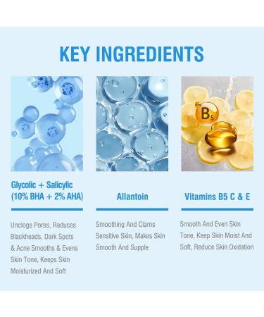 10% Glycolic Acid + 2% Salicylic Acid Peel Pads | BACHERI Facial Resurfacing Pads - Exfoliate Dark Spots & Acne | Vitamins B5 C E Allantoin - 55 Pads - Buy Online on GoSupps.com