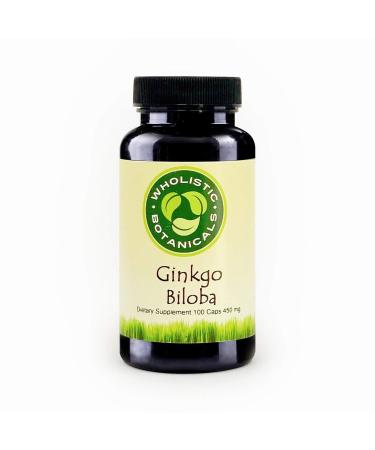 Wholistic Botanicals Ginkgo Biloba Capsule Memory Supplement for Brain Energy Supplement 100 ct