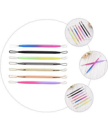 FOMIYES Stainless Steel Cleaner 7pcs Double-Headed Extrusion Ring pore pimple remover black suit pimple extractor tool - Buy Online on GoSupps.com