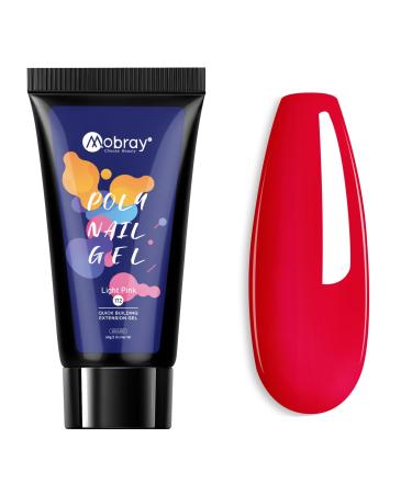Mogray poly nail gel 60 ml red naturally acrylic gel for nails fast gel nail extension poly colors gel for salon nail design (1 piece) - Buy Online on GoSupps.com
