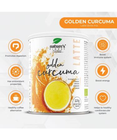 Natures Finest Golden Curcuma Latte | Organic Turmeric Herbal Tea Blend with Cinnamon & Ginger | Vegan & Vegetarian  - Buy Online on GoSupps.com