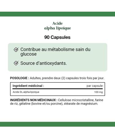 Nature's Bounty Alpha Lipoic Acid 100mg Pills Helps Fight Free Radicals in the Body 90 Capsules - Buy Online on GoSupps.com