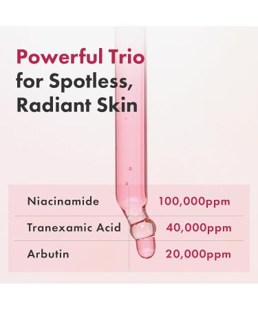 TOSOWOONG S rum 10% de Niacinamide + 4% d'acide tranexamique 2% d'arbutin acide hyaluronique S rum facial TXA Teint lumineux avec couleur naturelle Soin de peau cor en 33ml 1.11 fl.oz. - Buy Online on GoSupps.com