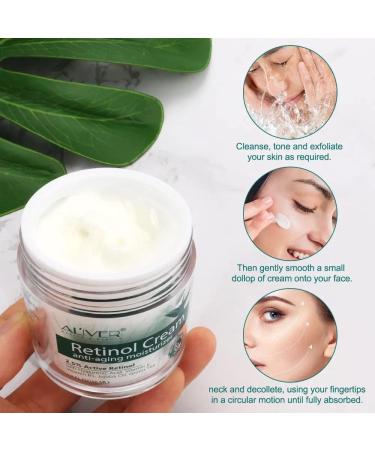 Retinol Cream- Moisturizer Face cream 2.5% Retinol with Hyaluronic Acid Vitamin E Vitamin B5 Jojoba Oil Natural Anti Aging & Wrinkle Day & Night Face Cream-50ml - Buy Online on GoSupps.com