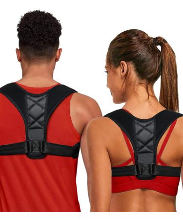 Posture Corrector for Women and Men Adjustable Upper Back Brace Breathable Back Support straightener Providing Pain Relief from Lumbar Neck Shoulder and Clavicle Back. (Small)