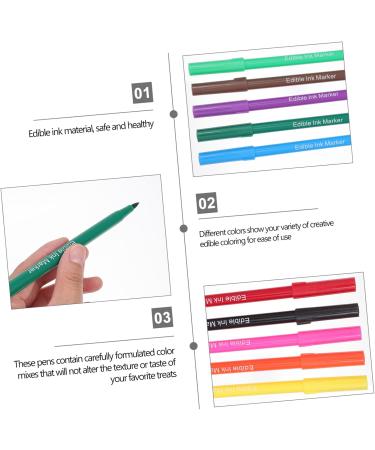 HAPINARY 10pcs Baking Pen Edible Pigment Pens Edible Food Pen Food Dye Pen Food Coloring Green Pens Plastic - Buy Online on GoSupps.com