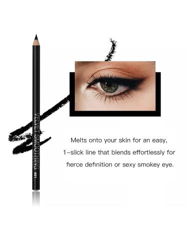 Matte Black Eyeliner Pencils Set - Waterproof & Long-Lasting 12 PCS | Beauty Makeup Tools - Buy Online on GoSupps.com