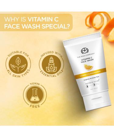 Ultimate Face Wash Duo - Charcoal & Vitamin C | 75ml | Oil-Free Blackhead Removal Instant Glow for All Skin Types | The Man Company - Buy Online on GoSupps.com