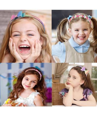 Lizioo 6 Pack Girls Glitter Headbands - Bow, Heart, Star Hair Accessories for Toddlers, Girls, Teens - Buy Online on GoSupps.com