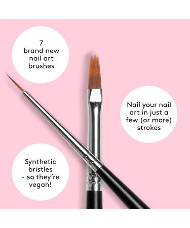 Mylee Gel Nail Art Brush Set | 7 Designs | Professional Quality Manicure Tool for Home & Salon Use - Buy Online on GoSupps.com