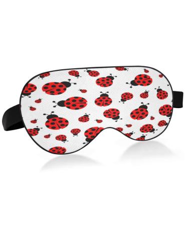 xigua Ladybug Sleeping Eyes Mask with Adjustable Strap Breathable Blackout Comfortable Sleeping Eye Mask for Men&Women223