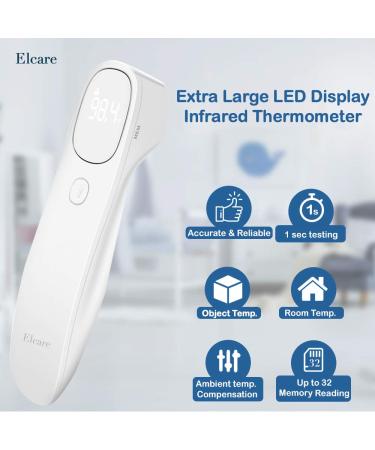 Medical No Touch Infrared Thermometer for All Ages - Updated Hospital Grade Touchless Thermometer with Adults Object and Room Temperature Mode  Large LED Display and Gentle Vibration Alert. - Buy Online on GoSupps.com