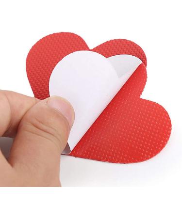 6 Pairs Red Heart-Shaped Non-Slip Shoe Grips for Men & Women | Wear-Resistant Sole Protector Pads - Buy Online on GoSupps.com