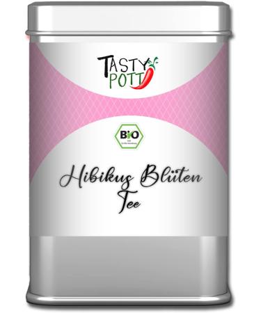 Jeske Sports Supplies Tasty Pott Organic hibiscus blossom tea tea mix balm clover primrose lavender hot drink relaxation in the can organic hibiscus blossom tea 20 g - Buy Online on GoSupps.com