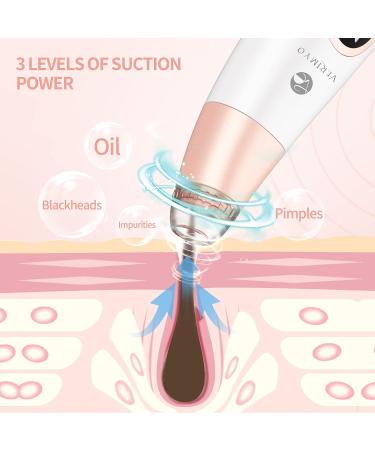 Blackhead Remover Vacuum - USB Pore Cleaner Tool for Men and Women | 3 Modes & 6 Suction Heads - Pink - Buy Online on GoSupps.com