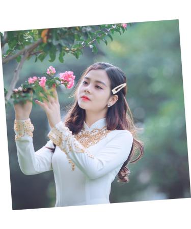 FRCOLOR Pearl Barrettes Pearl Clips Accessories Bling Hair Barrettes Jewel Barrettes beads hair clip Hair Clamps Barrettes crystals beads Hair Accessories Bobby Pin white headgear Fashion - Buy Online on GoSupps.com