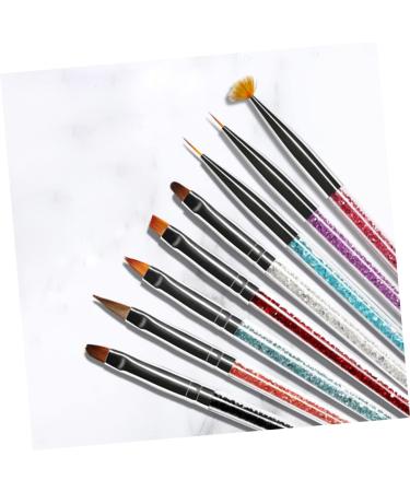 Beavorty 1 Set nail liner brush glitter manicure pens nails brush round flat nail brush powder nail brush sable acrylic nail brush drill nail art pen draw flowers Manicure tools - Buy Online on GoSupps.com