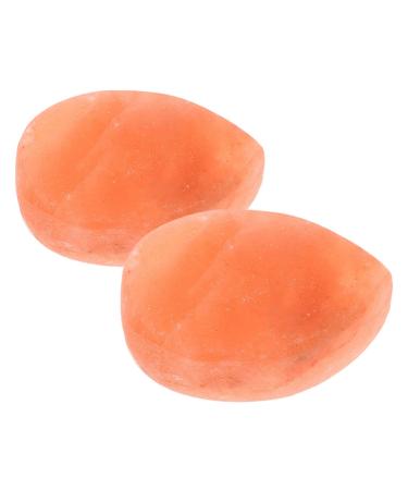 BELLIFFY 2 Pieces Body Care Stone Body Scrub Deodorant Leaf Massage Stone Heart-Shaped Stone Hand-Carved Pink Crystal Massage Foot Scrub