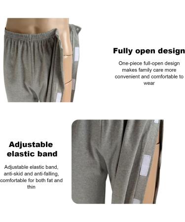 Buy Safety Certified Full Open Patient Care Pants for Elderly - Easy Wear XXL-XXLarge Grey | International Shipping Available - Buy Online on GoSupps.com