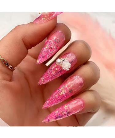 408 Pcs Colored Glaze Stiletto False Nails Tips - DIY Nail Art Kit - Buy Online on GoSupps.com