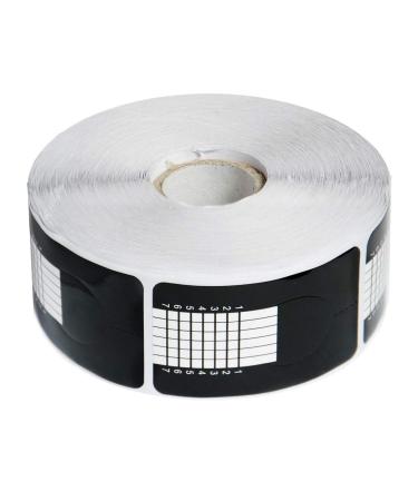 Profico oval nail stencil modeling template for gel and acrylic nail extension self-adhesive nail stencil nail extension modeling template self-adhesive 100 pieces black